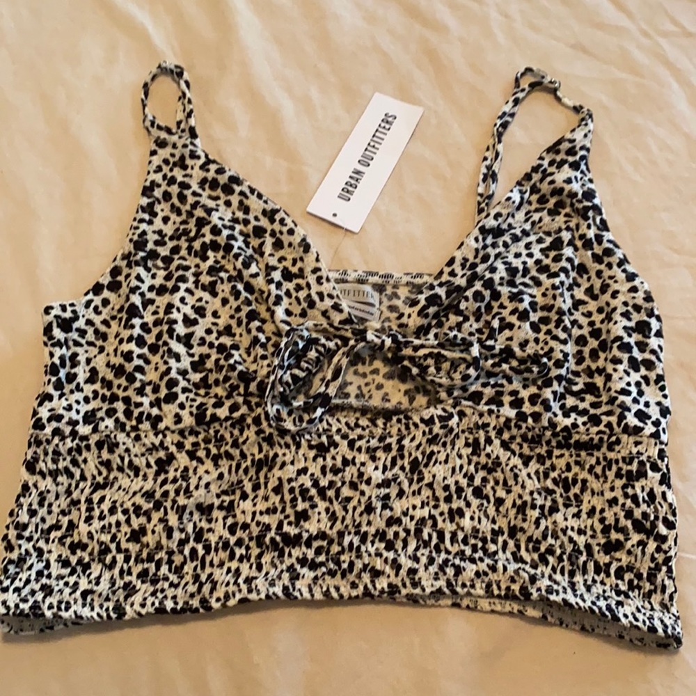 L UO cheetah print tank